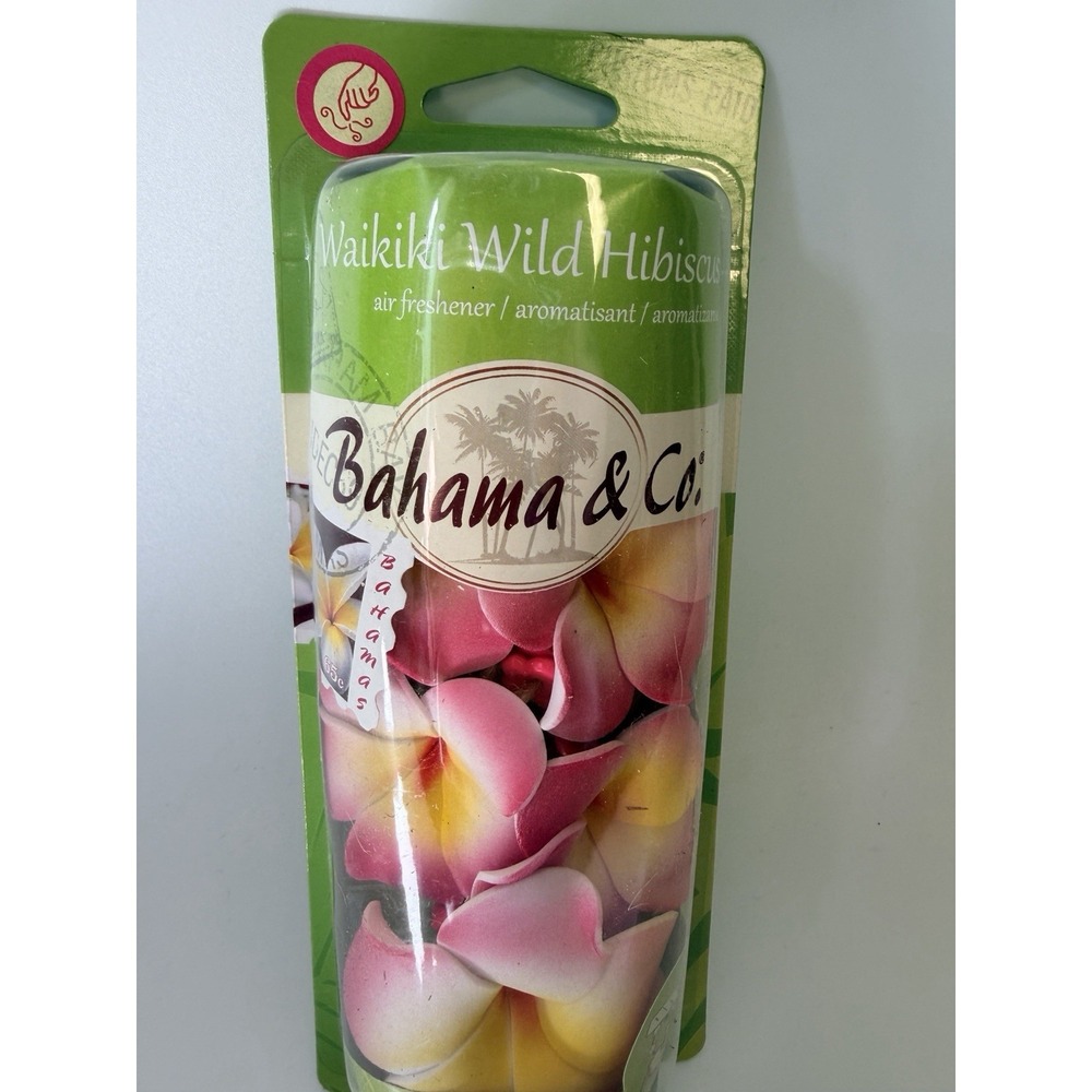 New Bahama & Co Scented Flower Necklace Car Odor Eliminating Air Freshener Pink - Picture 2 of 8
